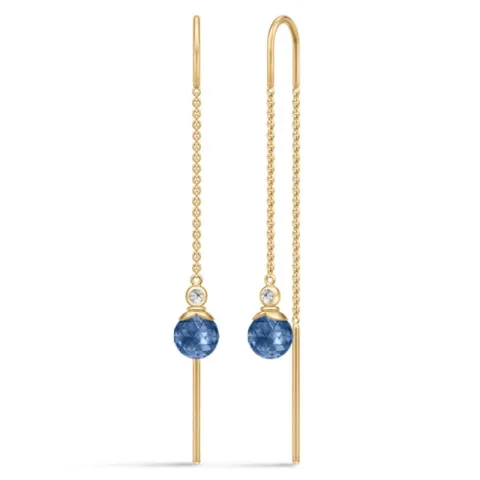 Julie Sandlau Berry blauem ketten ohrringe in vergoldetem Sterlingsilber blauem Bergkristall weißem Zirkon