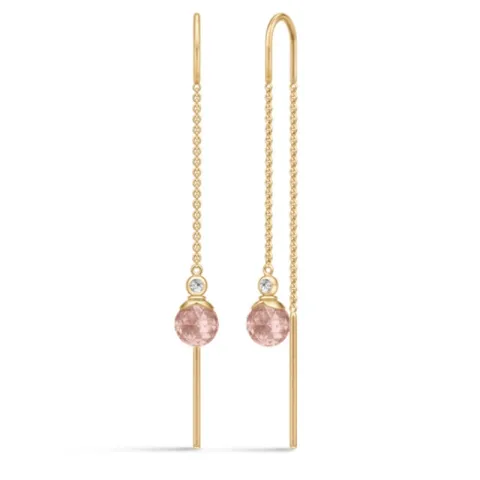 Julie Sandlau Berry hellroten ketten ohrringe in vergoldetem Sterlingsilber rosa Bergkristall weißem Zirkon