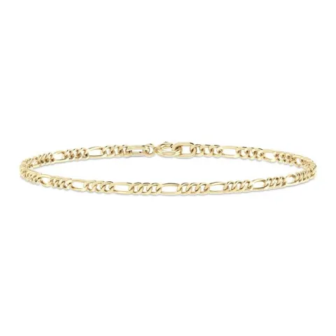 ID Fine IDB011GD Figaroarmband in vergoldetem Sterlingsilber
