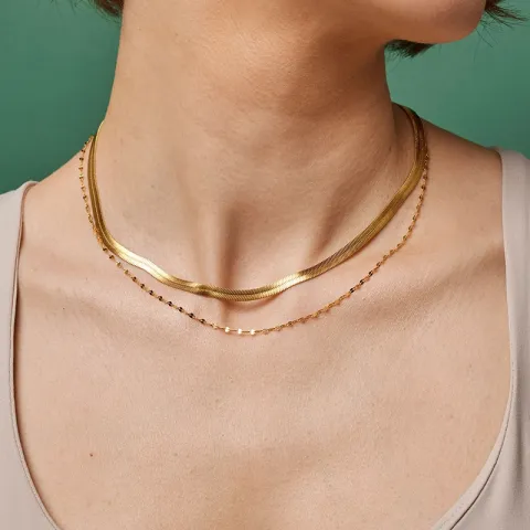 Enamel Ona Halskette in vergoldetem Sterlingsilber