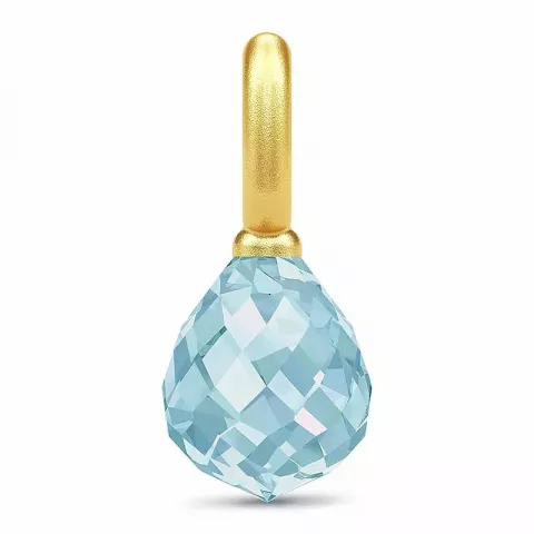 Julie Sandlau tropfenförmigen Bergkristall Anhänger in vergoldetem Sterlingsilber blauem Bergkristall
