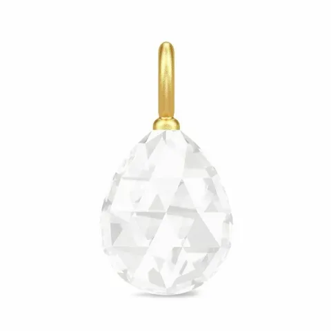 Julie Sandlau Ballerina tropfenförmigen weißem Bergkristall Anhänger in vergoldetem Sterlingsilber weißem Bergkristall