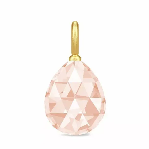 Julie Sandlau Ballerina tropfenförmigen Bergkristall Anhänger in vergoldetem Sterlingsilber pfirsichfarbenem Bergkristall