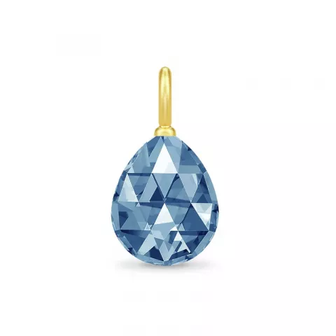 Julie Sandlau Tropfen Anhänger in vergoldetem Sterlingsilber blauem Bergkristall