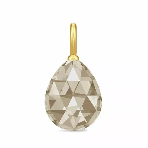 Julie Sandlau Ballerina Tropfen rauchfarbenem Bergkristall Anhänger in vergoldetem Sterlingsilber rauchfarbenem Bergkristall