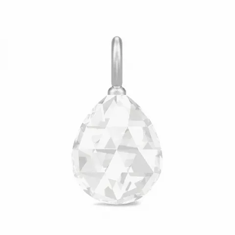 Julie Sandlau weißem Bergkristall Anhänger in Satinrhodiniertes Sterlingsilber weißem Bergkristall