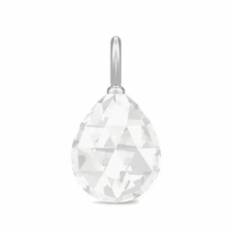 Julie Sandlau Ballerina weißem Bergkristall Anhänger in Satinrhodiniertes Sterlingsilber weißem Bergkristall