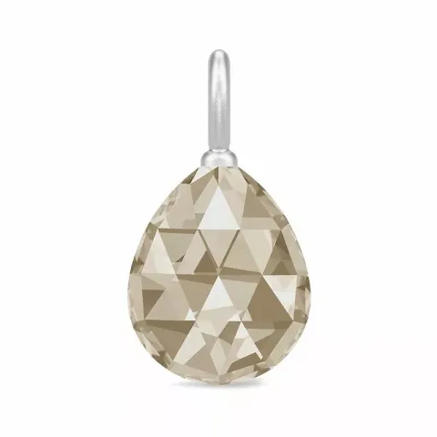 Julie Sandlau Ballerina tropfenförmigen Bergkristall Anhänger in Satinrhodiniertes Sterlingsilber rauchfarbenem Bergkristall