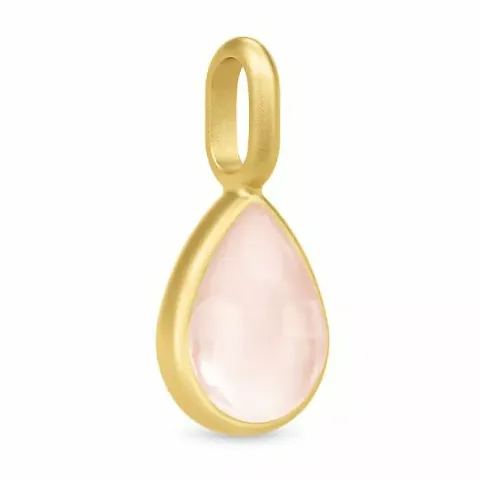 Julie sandlau tropfen bergkristall anhänger in vergoldetem sterlingsilber rosa bergkristall