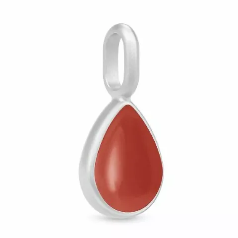Julie Sandlau Tropfen Bergkristall Anhänger in Satinrhodiniertes Sterlingsilber rotem Bergkristall