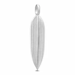 Julie Sandlau Bamboo Blatt Anhänger in Satinrhodiniertes Sterlingsilber