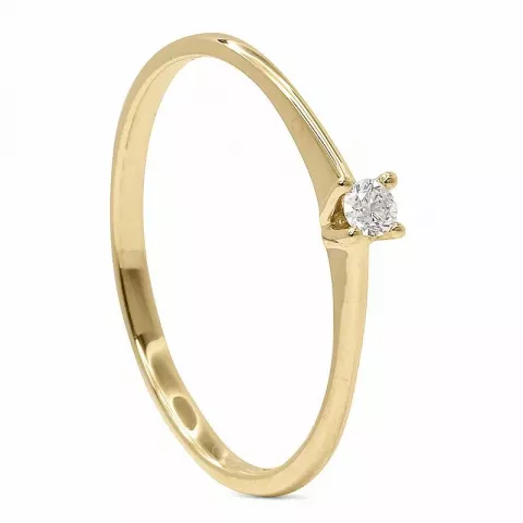 Diamant Gold Ring in 9 Karat Gold 0,05 ct