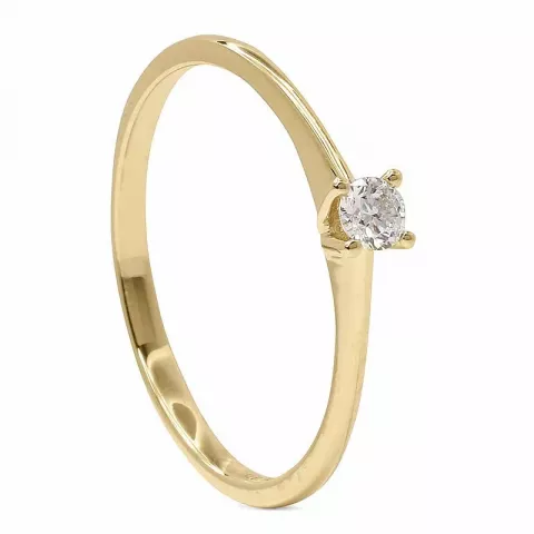 Diamant Gold Ring in 9 Karat Gold 0,09 ct