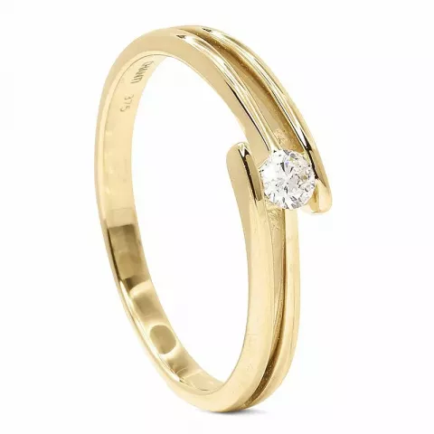 Diamant Gold Gold Ring in 9 Karat Gold 0,10 ct