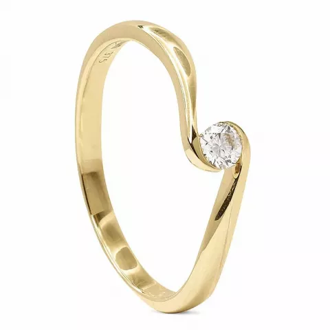 Diamant Gold Ring in 9 Karat Gold 0,10 ct