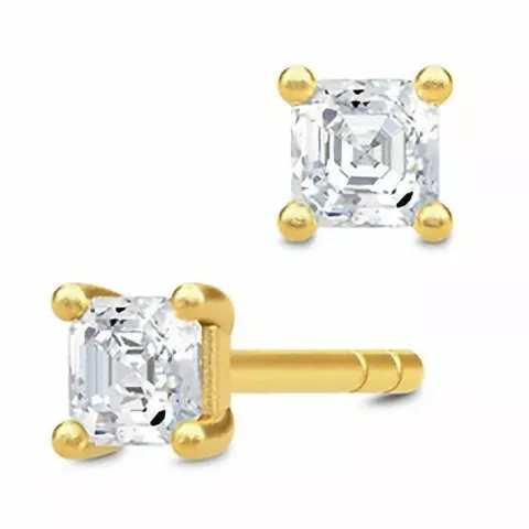 kleinen Julie Sandlau Imperial Zirkon Ohrringe in vergoldetem Sterlingsilber weißem Zirkon