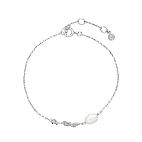 Izabel Camille Perle Armband in Silber weißem Zirkon