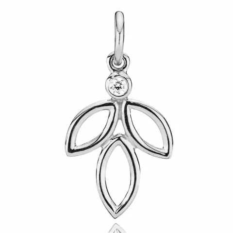 Izabel Camille Blossom Blume Anhänger in Silber weißem Zirkon