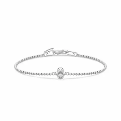 Julie Sandlau Blossom Zirkon Armband in Satinrhodiniertes Sterlingsilber weißem Zirkon