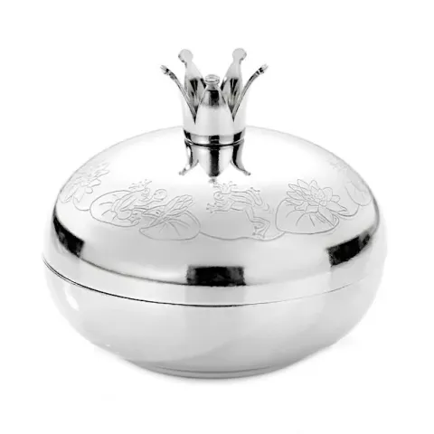 Taufgeschenk: 10 cm Schmuckschatulle in Zinn Modell: E3421