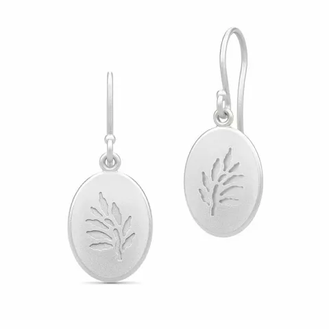 Julie Sandlau Classic Blatt Ohrringe in Satinrhodiniertes Sterlingsilber