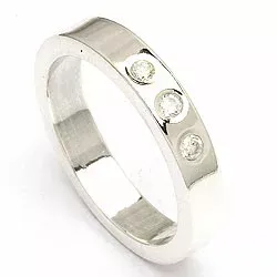 Kollektionsmuster Zirkon Ring aus Silber