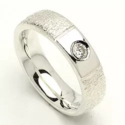Kollektionsmuster Zirkon Ring aus Silber
