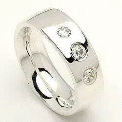 Kollektionsmuster Zirkon Ring aus Silber