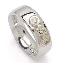 Kollektionsmuster Zirkon Ring aus Silber