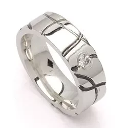 Kollektionsmuster Zirkon Ring aus Silber