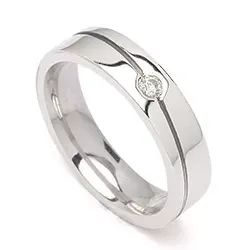 Kollektionsmuster Zirkon Ring aus Silber