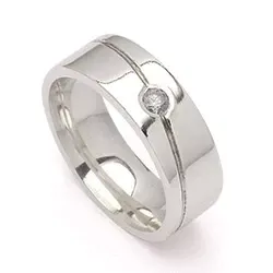 Kollektionsmuster Zirkon Ring aus Silber