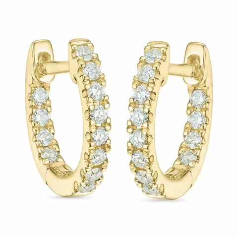 Kollektionsmuster Diamant Kreole in 14 Karat Gold mit Diamant 