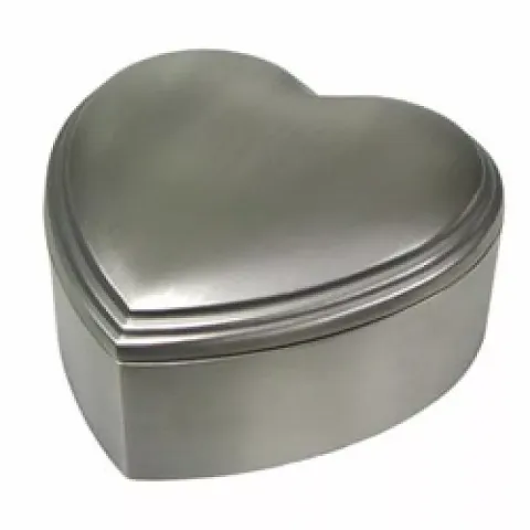 Taufgeschenk: Schmuckschatulle 12 x 12 cm für Mädchen in verzinnt 