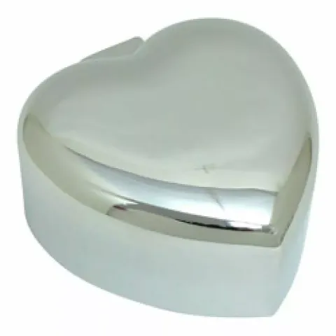 Taufgeschenk: 10 x 10 cm Herz schmuckschatulle für Mädchen in Kunstleder 