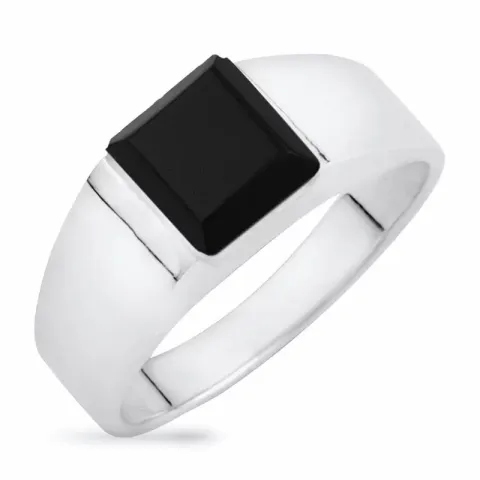 Kollektionsmuster Onyx Ring aus Silber