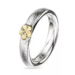 Kollektionsmuster Blumen Ring aus Silber und Gelbgold