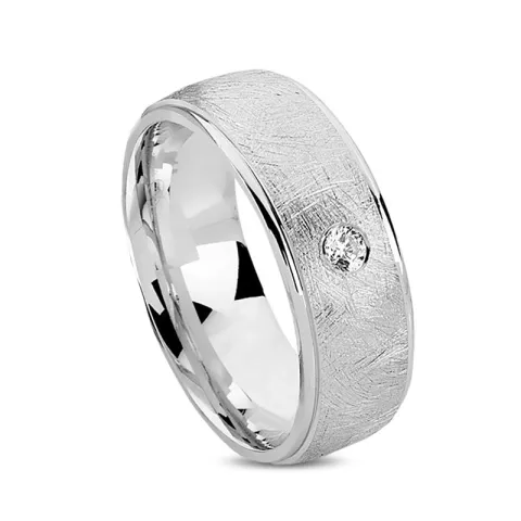Kollektionsmuster Zirkon Ring aus Silber