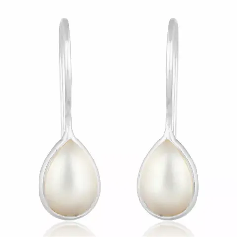 Kollektionsmuster Tropfen Perle Ohrringe in Silber