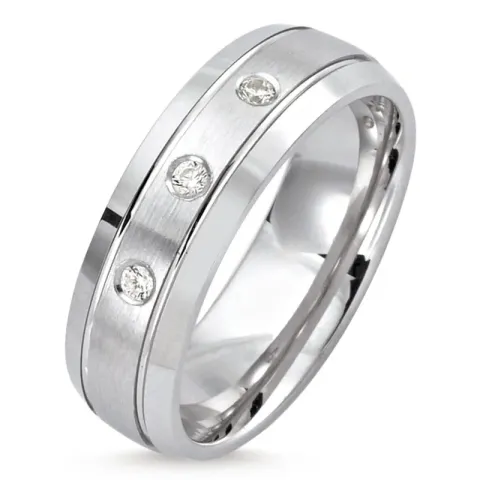 Kollektionsmuster Ring aus rhodiniertem Silber