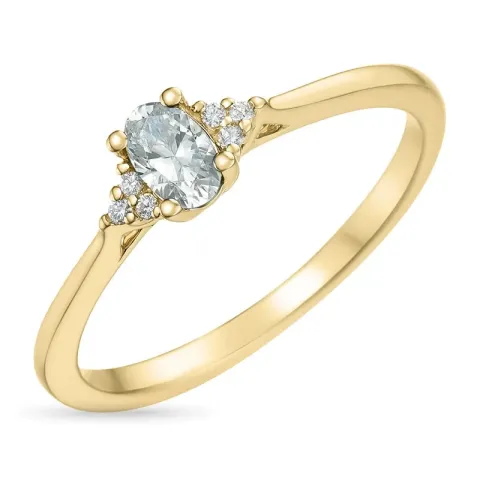 Kollektionsmuster Zirkon Ring aus 9 Karat Gold