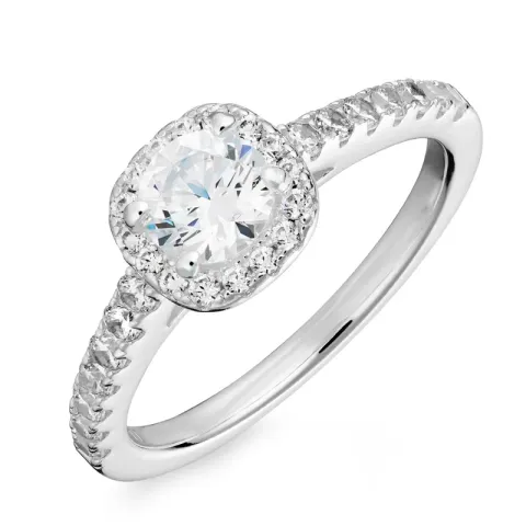 Kollektionsmuster Zirkon Ring aus Silber