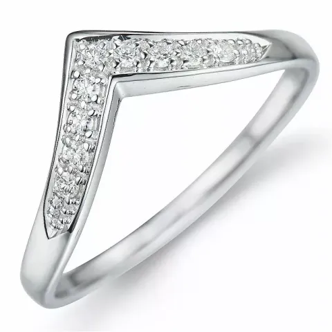 Kollektionsmuster Diamant Ring in 9 Karat Weißgold 0,11 ct