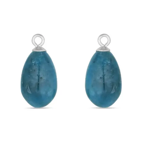 Kollektionsmuster blauem Apatit Anhänger für Ohrringe in Silber