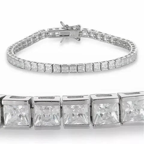 Kollektionsmuster Zirkon Tennisarmband aus Silber  x 4 mm