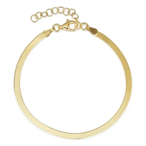 Kollektionsmuster Schlangenarmband aus vergoldetem Sterlingsilber  x 2,5 mm