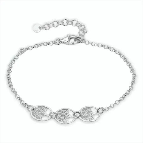 Kollektionsmuster Lebensbaum Armband aus rhodiniertem Silber und Anhänger aus rhodiniertem Silber