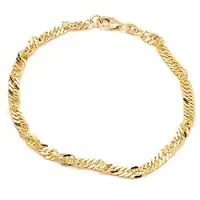 Kollektionsmuster BNH Singapore Armband aus 14 Karat Gold 17 cm x 3,5 mm 