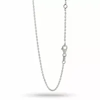 Kollektionsmuster Ankerhalskette aus rhodiniertem Silber 42 plus 3cm x 1,4 mm