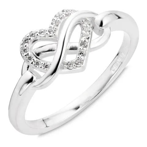 Kollektionsmuster infinity Zirkon Ring aus Silber